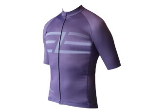 Velor Shirt dames korte mouw race, Lila